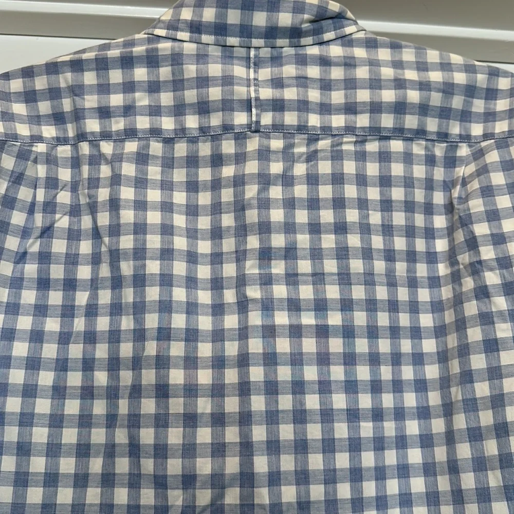 Men’s Banana‎ Republic blue/white button down slim fit shirt Sz L.
